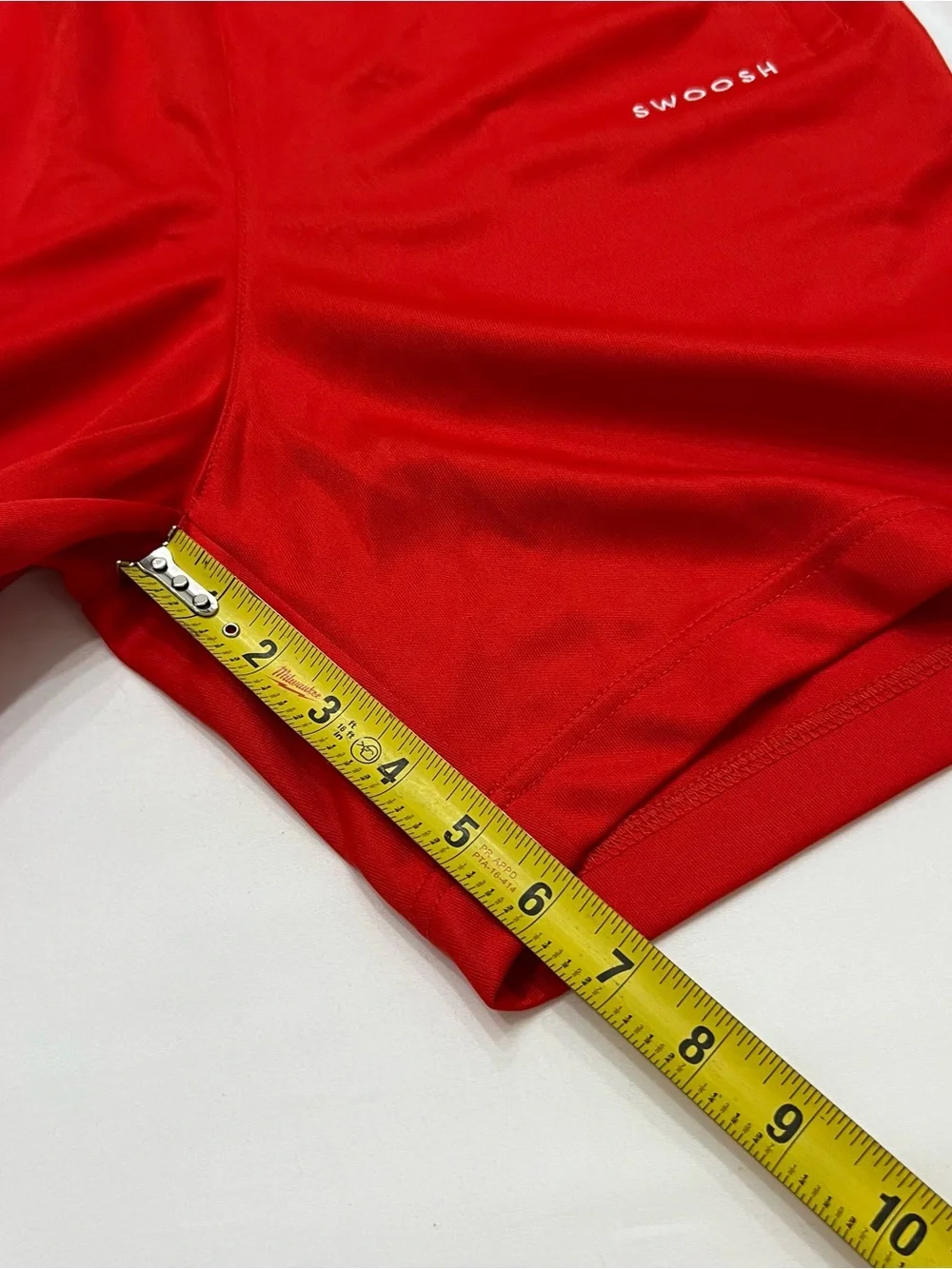 Nike Sportswear Double Swoosh Shorts Sz M NWT Red/White Standard Fit Above Knee